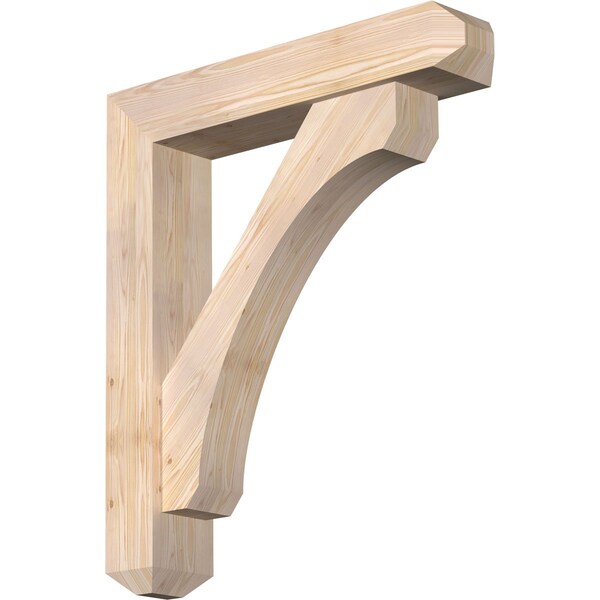 Ekena Millwork Legacy Craftsman Smooth Bracket w/ Offset Brace, Douglas Fir, 7 1/2"W x 38"D x 44"H BKT0806X38X44LEC04SDF - main